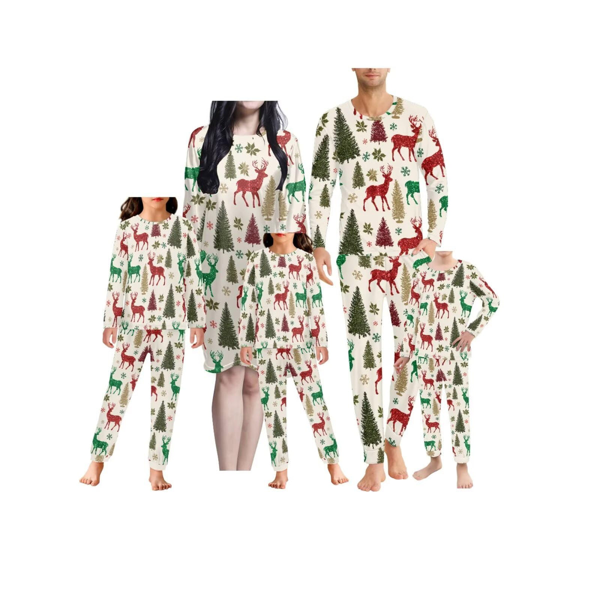 Ensemble de pyjamas de Noël pour toute la famille, ensemble d'intérieur familial, pyjamas de Noël assortis, vêtements de nuit doux